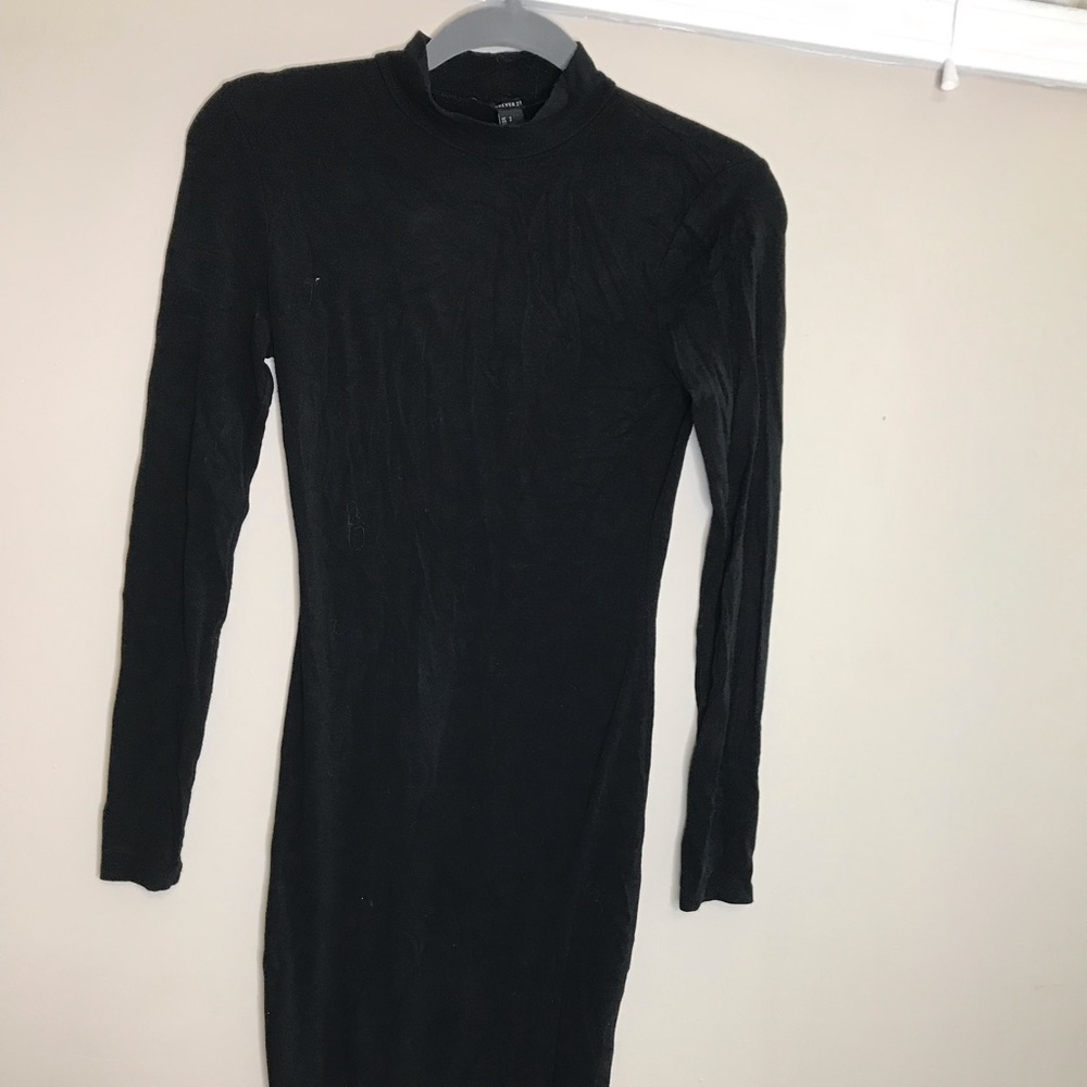 Below Knee long Sleeve high neck dress!